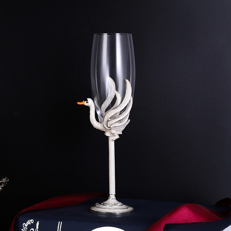 Crystal glass champagne glasses household high footed glasses - V.I.P Digital Presence