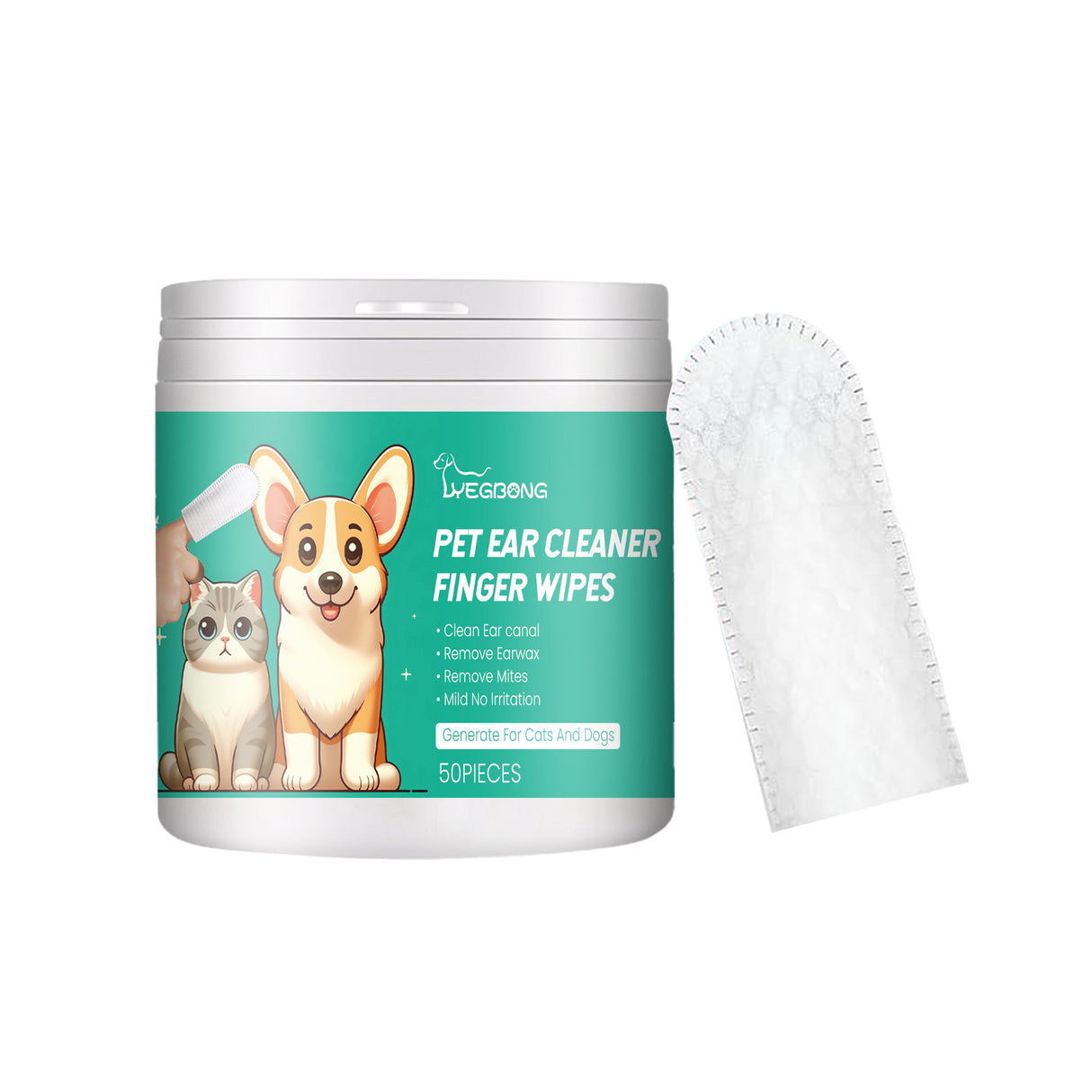 Pet Ear Cleaner Finger Wipes, Gently Clean Pet Ear Mites Ear Dirt Eye Dirt Feet Deodorize To Remove Odor - V.I.P Digital Presence