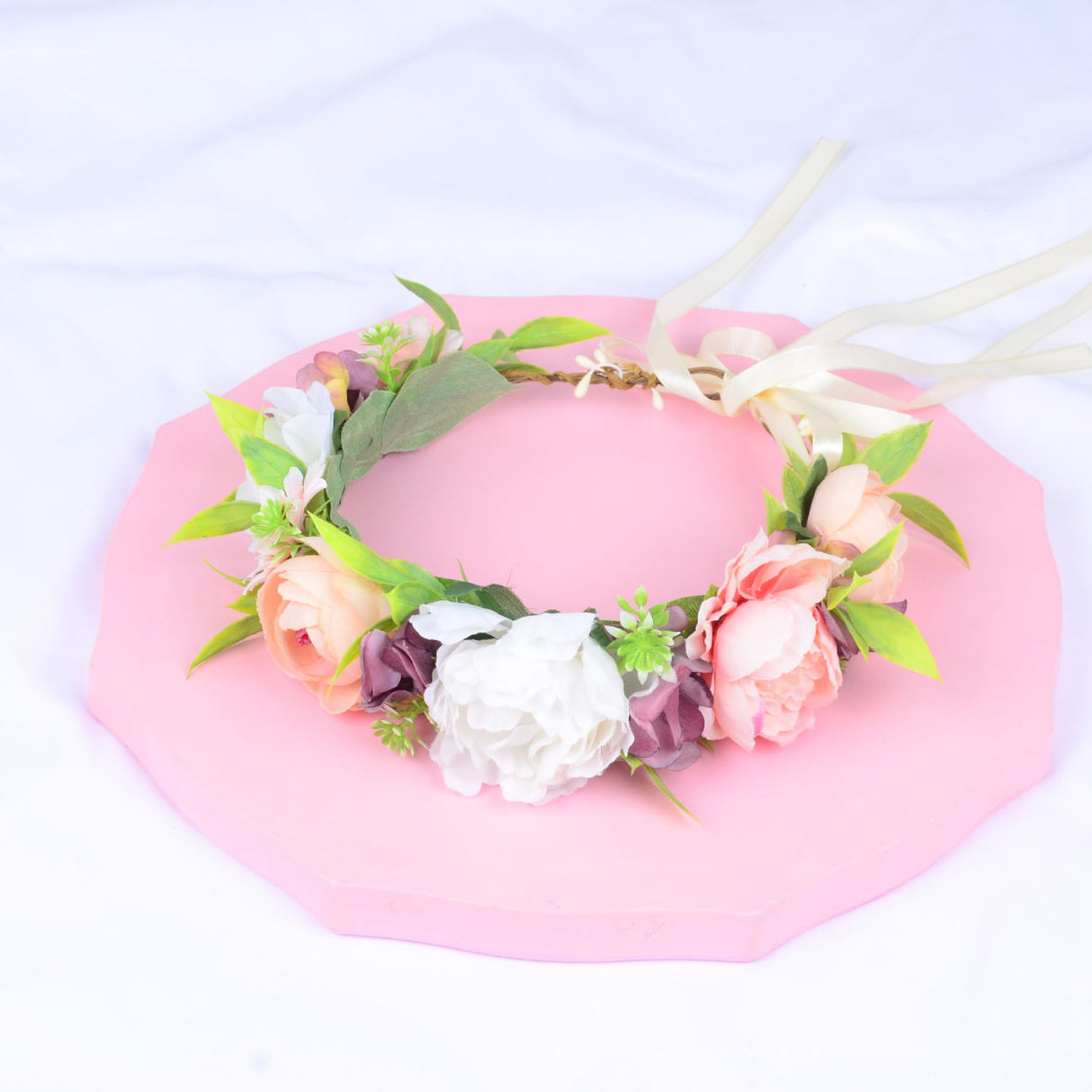 Girl's flower wreath, European and American popular headband, Korean style bride, wedding studio, outdoor photography, headwear - V.I.P Digital Presence