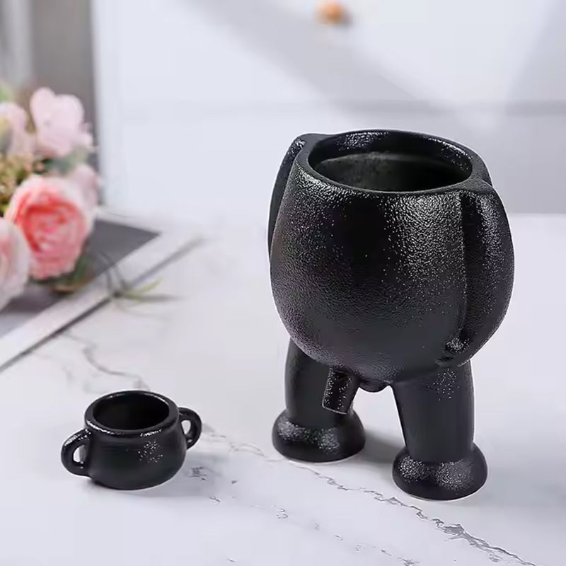 Funny Peeing Vase Planter: A Whimsical Decor Piece for Your Home or Garden. Ideal for Succulents and Makes a Great Novelty Gift! - V.I.P Digital Presence