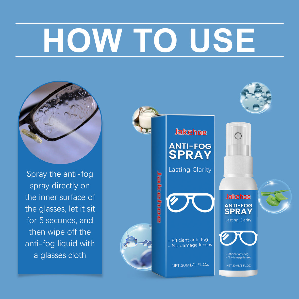 Glasses Anti-Fogging Cleaning Spray, Glasses Anti-Fogging Clear Vision Cleaning Lens Maintenance Spray - V.I.P Digital Presence