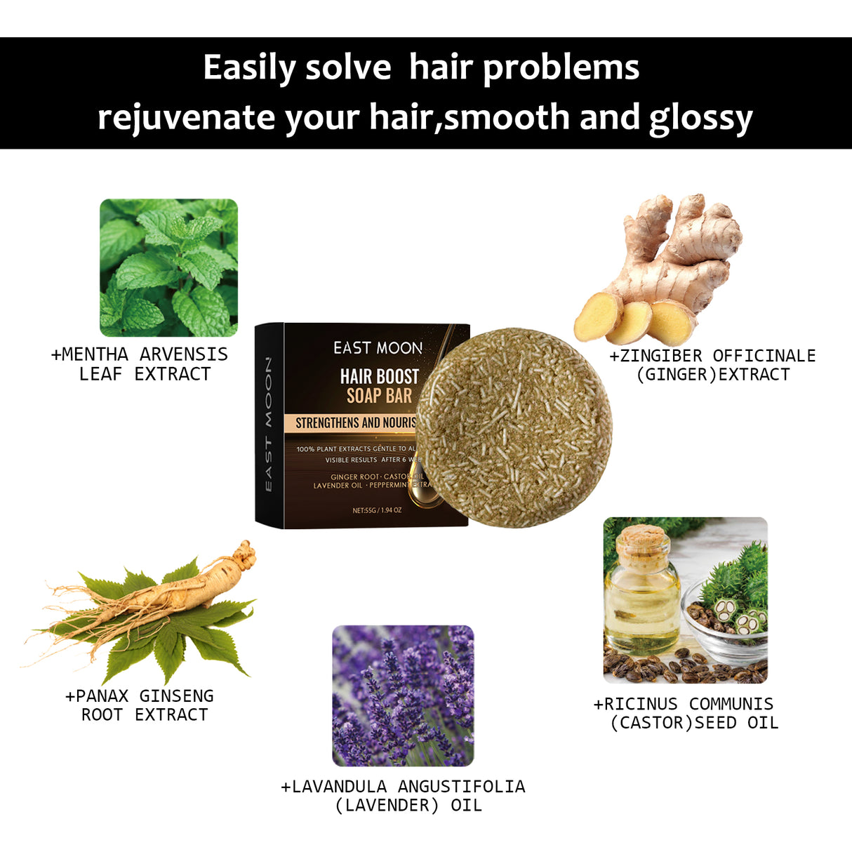 Root Activator Soap Bar, Hair Nourishing And Moisturizing Clean And Smooth Hair Roots Natural Black Thick Hair Care Shampoo Soap - V.I.P Digital Presence