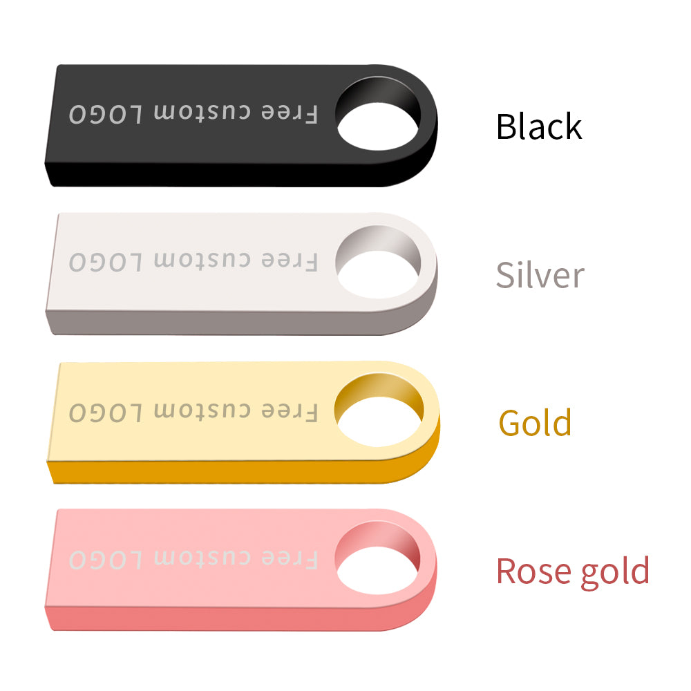 Usb flash drive 32 GB 3.0 metal pen drive 64GB pendrive 16GB 8GB 4GB 128GB silver key flash drive waterproof custom NO logo - V.I.P Digital Presence