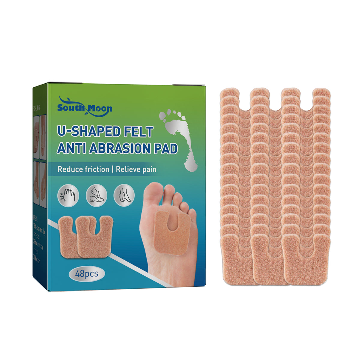 U-shaped Felt Anti Abrasion Pad, Reduces Friction, Relieves Foot Pain And Protects Toes From Skin Damage - V.I.P Digital Presence