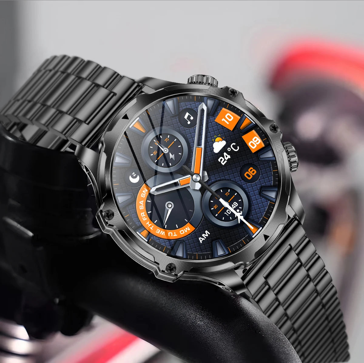 AK75 Smart Watch Flashlight Men Outdoors Sports Fitness Tracker 700mah Large Battery BT Calling LED Light Smartwatch - V.I.P Digital Presence