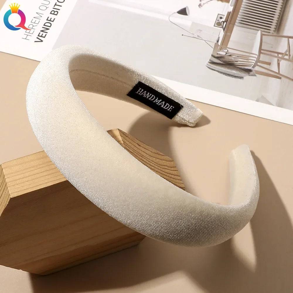 New Bright Velvet Wide Edge Sponge Head Hoop - V.I.P Digital Presence