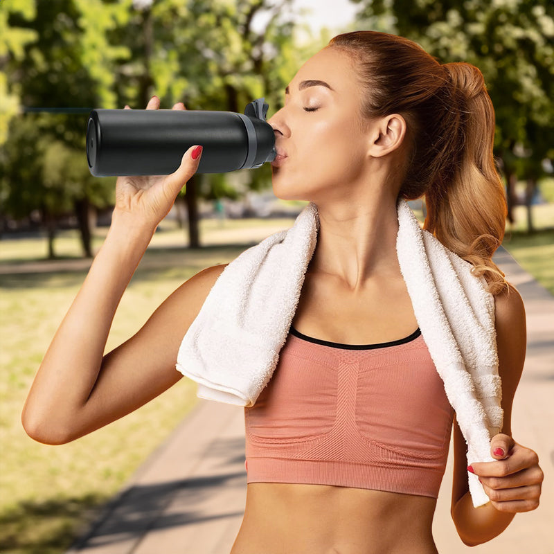 Insulated Stainless Steel Water Bottle (24OZ/32OZ), with straw, BPA-Free, great for sports and travel. - V.I.P Digital Presence