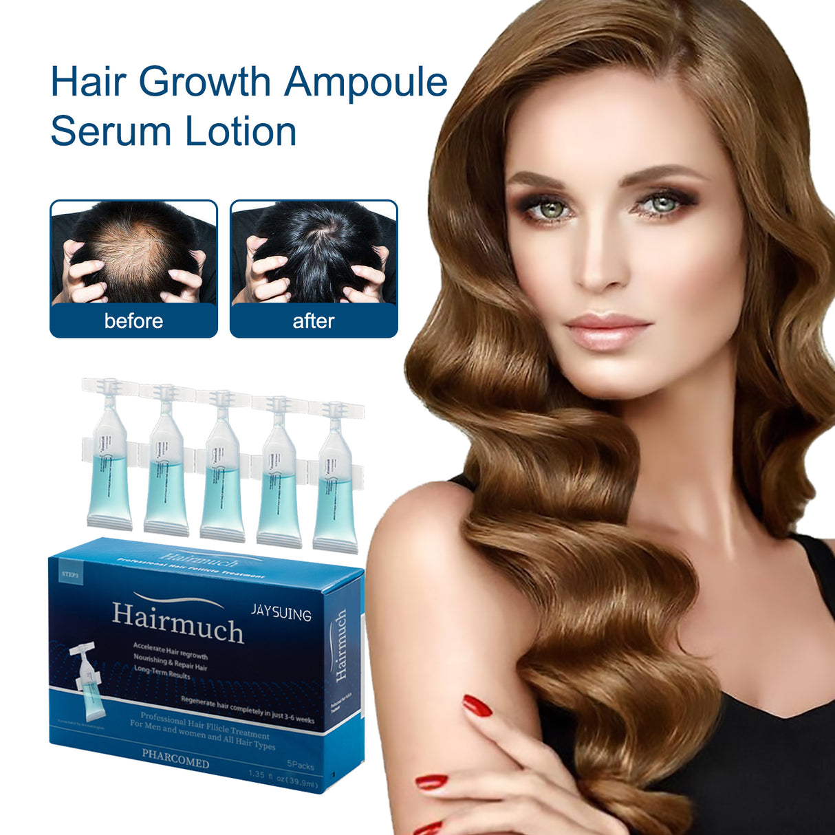 Hair Ampoule Serum For Dense, Volumizing, Moisturizing, Nourishing And Strengthening Hair - V.I.P Digital Presence