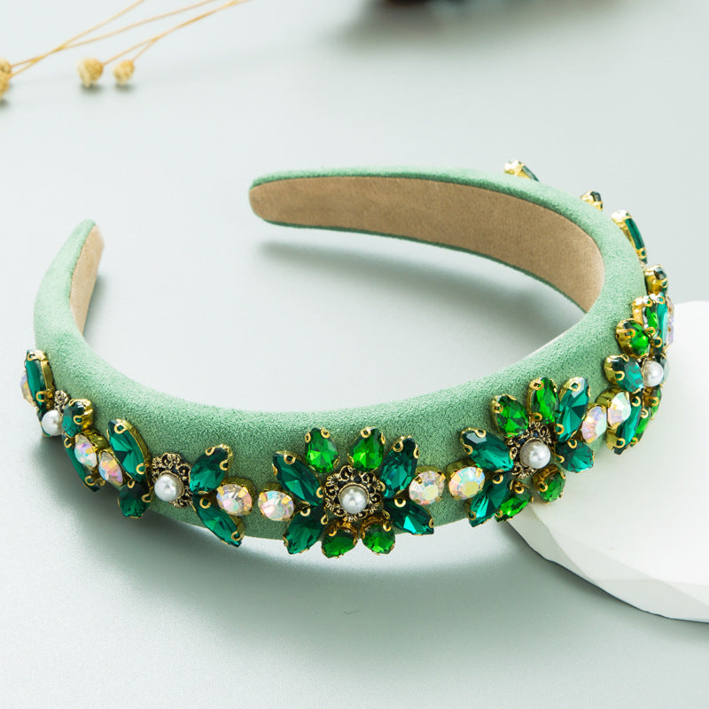 New Baroque Crystal Flower Headwear Wide Brim High Quality Hair Accessories - V.I.P Digital Presence