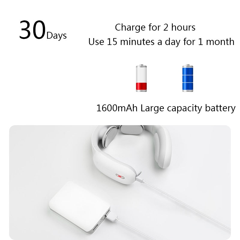 Smart Electric Neck and Shoulder Massager Pain Relief Tool Health Care Relaxation Cervical Vertebra Physiotherapy - V.I.P Digital Presence