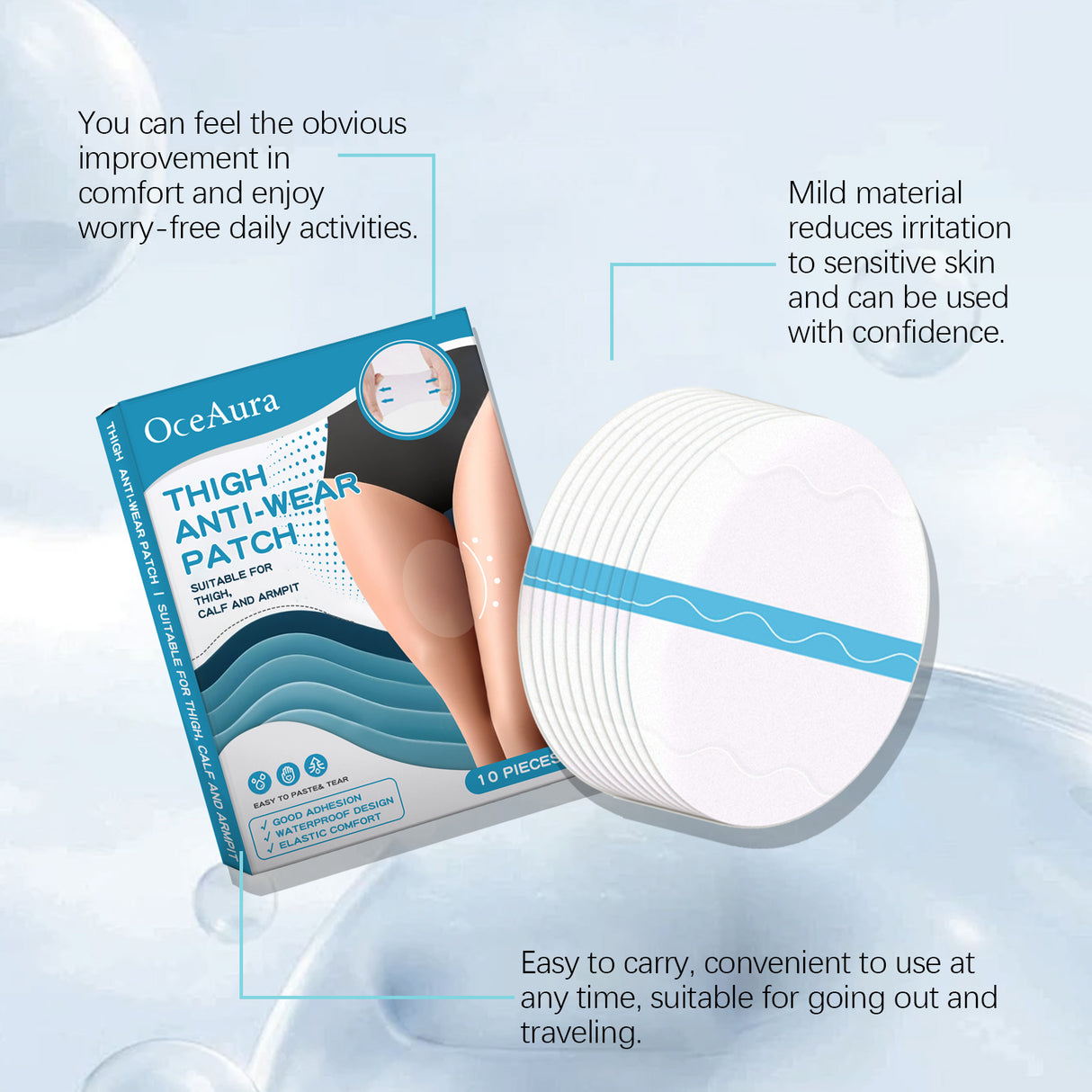 Oceaura Thigh Anti-Wear Adhesive, Thigh And Calf Non-Trace Leg Protector Breathable Invisible Multi-Functional Anti-Wear Foot Adhesive - V.I.P Digital Presence