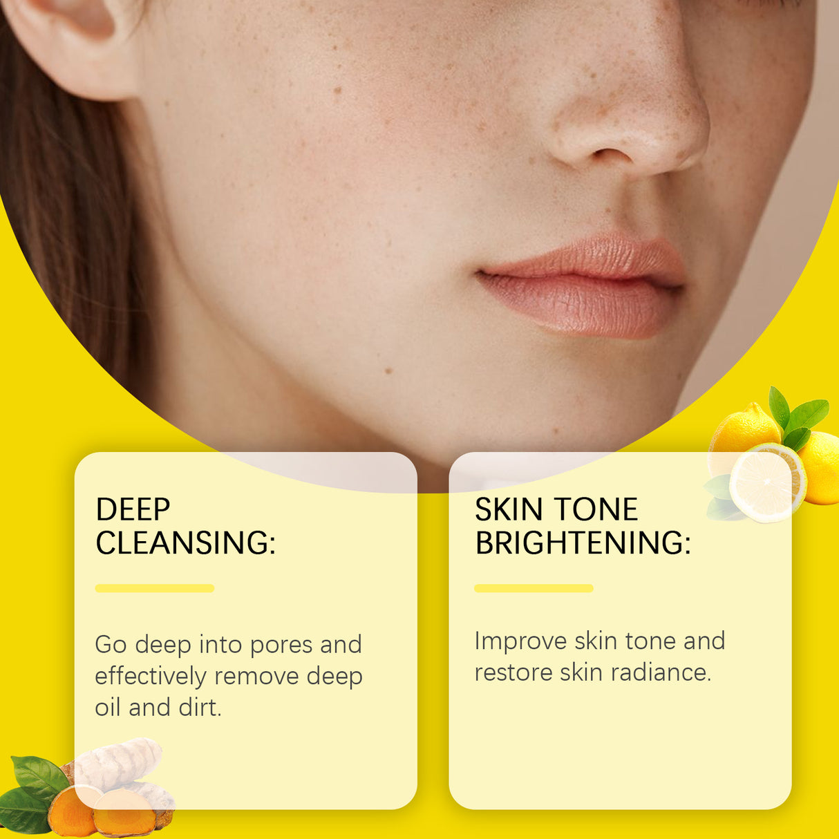 Turmeric Acid Cotton Tablet, Clean Facial Skin Daily Gentle Moisturizing Skin Care And Beauty Kojic Acid Cotton Tablet