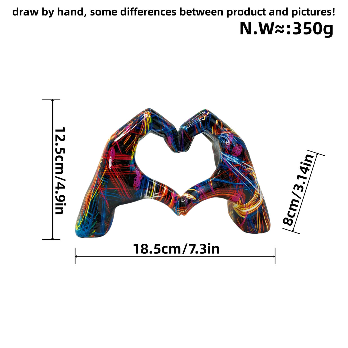 Internet celebrity graffiti, love gesture ornaments, home living rooms, offices, desktop exhibition halls, resin handicrafts, decorative products - V.I.P Digital Presence