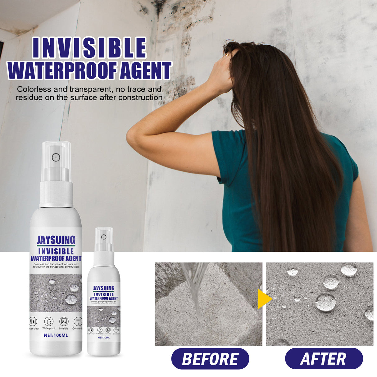 Invisible Water Repellent Toilet Permeable Nano Transparent Spray Adhesive Tile Waterproof Adhesive Leak Repair - V.I.P Digital Presence