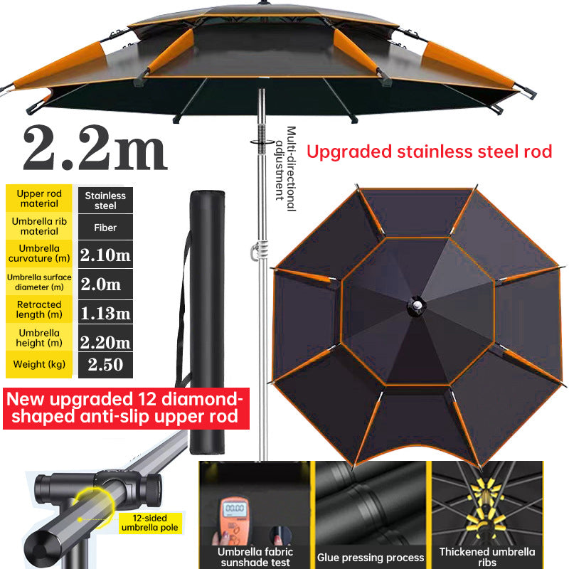 360° adjustable fishing sun umbrella: anti-UV, rainproof, portable large outdoor shade. - V.I.P Digital Presence