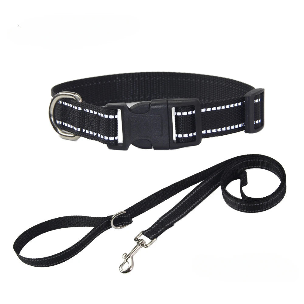 Nylon Dog Collar and Leash Set Pet Collars Leash for Small Medium Large Dogs Dog Accessories for Small Dogs - V.I.P Digital Presence