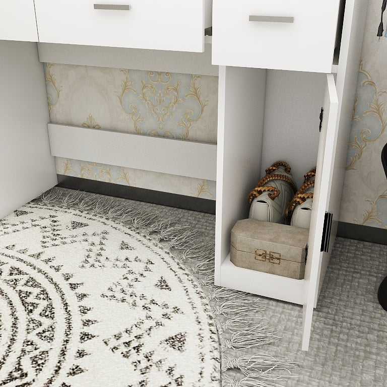 Smart mirror dressing table with drawers and storage cabinets, dressing table with bedroom dressing table, changing room