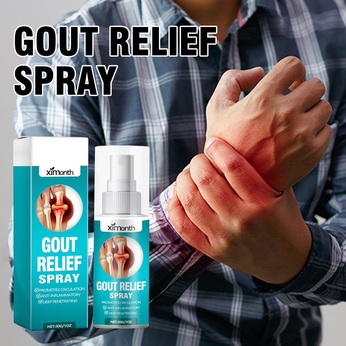Gout Relief Spray, Relieve Lumbar Joint Muscle Knee Soreness Activating Muscles And Bone Health Care - V.I.P Digital Presence