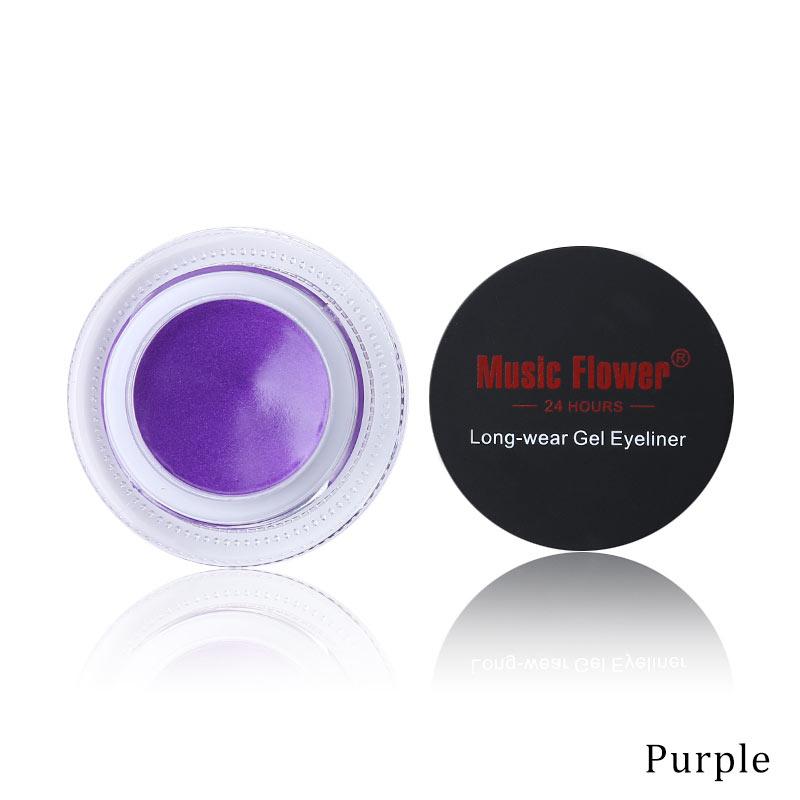 Music Flower Brand Black Waterproof Eyeliner Gel Makeup Cosmetic Gel Eye Liner With Brush 24 Hours Long-lasting - V.I.P Digital Presence