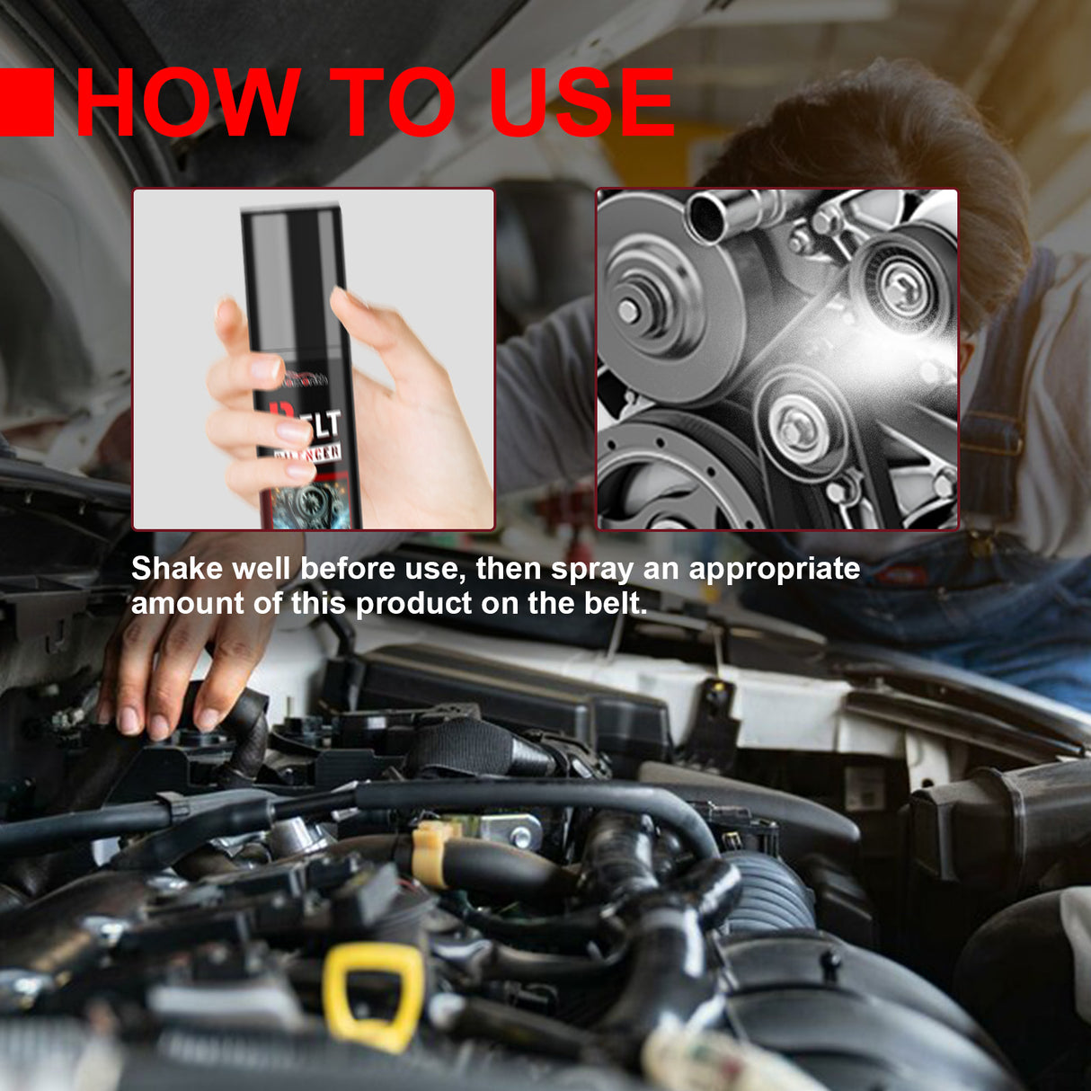 Belt Silencer, Automotive Engine Belt Noise Elimination Maintenance Lubricant - V.I.P Digital Presence