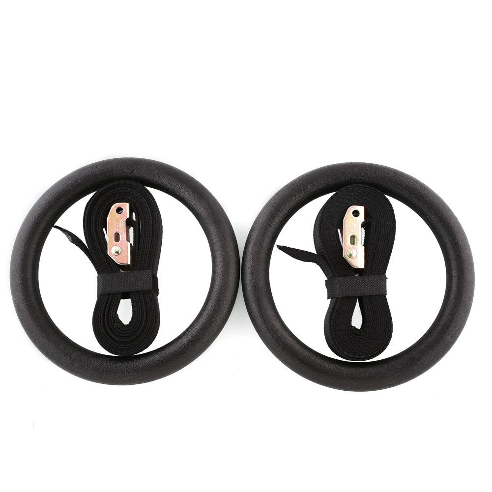 2Pcs High Quality Heavy Duty ABS Plastic 28mm Exercise Fitness Gymnastic Rings With Foam Handle Gym Exercise Crossfit Pull Ups A - V.I.P Digital Presence