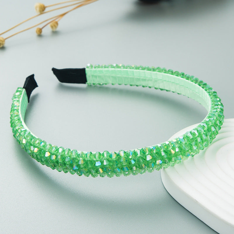 Fish Line Braided String Crystal Hair Band Korean Temperament Senior Sense Wash Face Headband - V.I.P Digital Presence