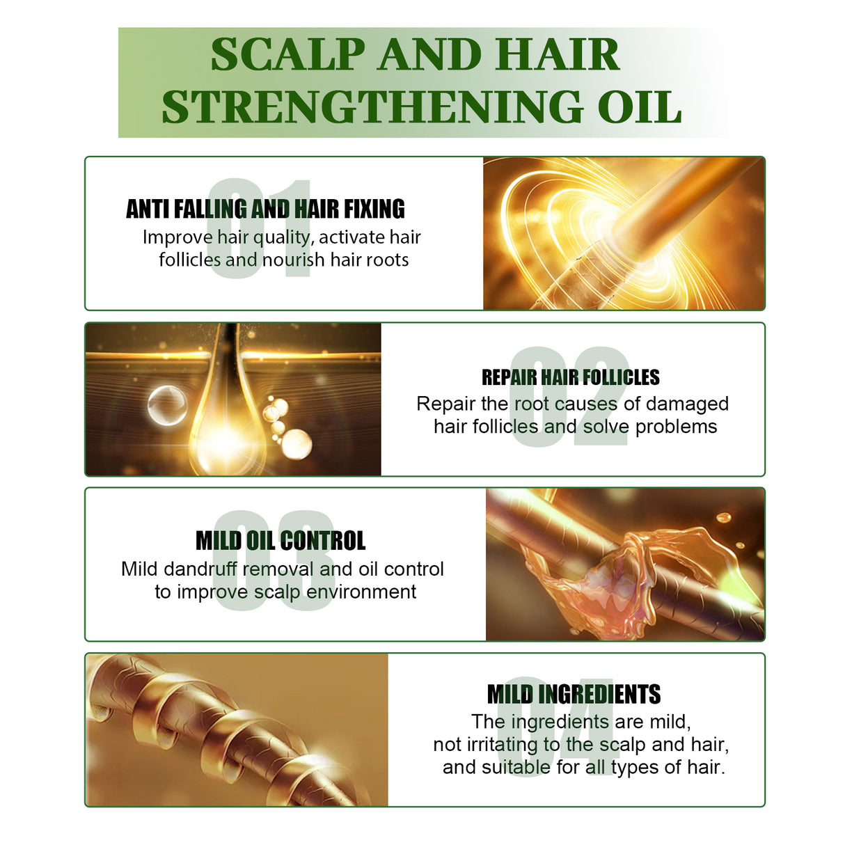 Scalp & Hair Strengthening Oil, Hair Thick Hair Solid Hair Soft Hair Dry Damaged Care - V.I.P Digital Presence