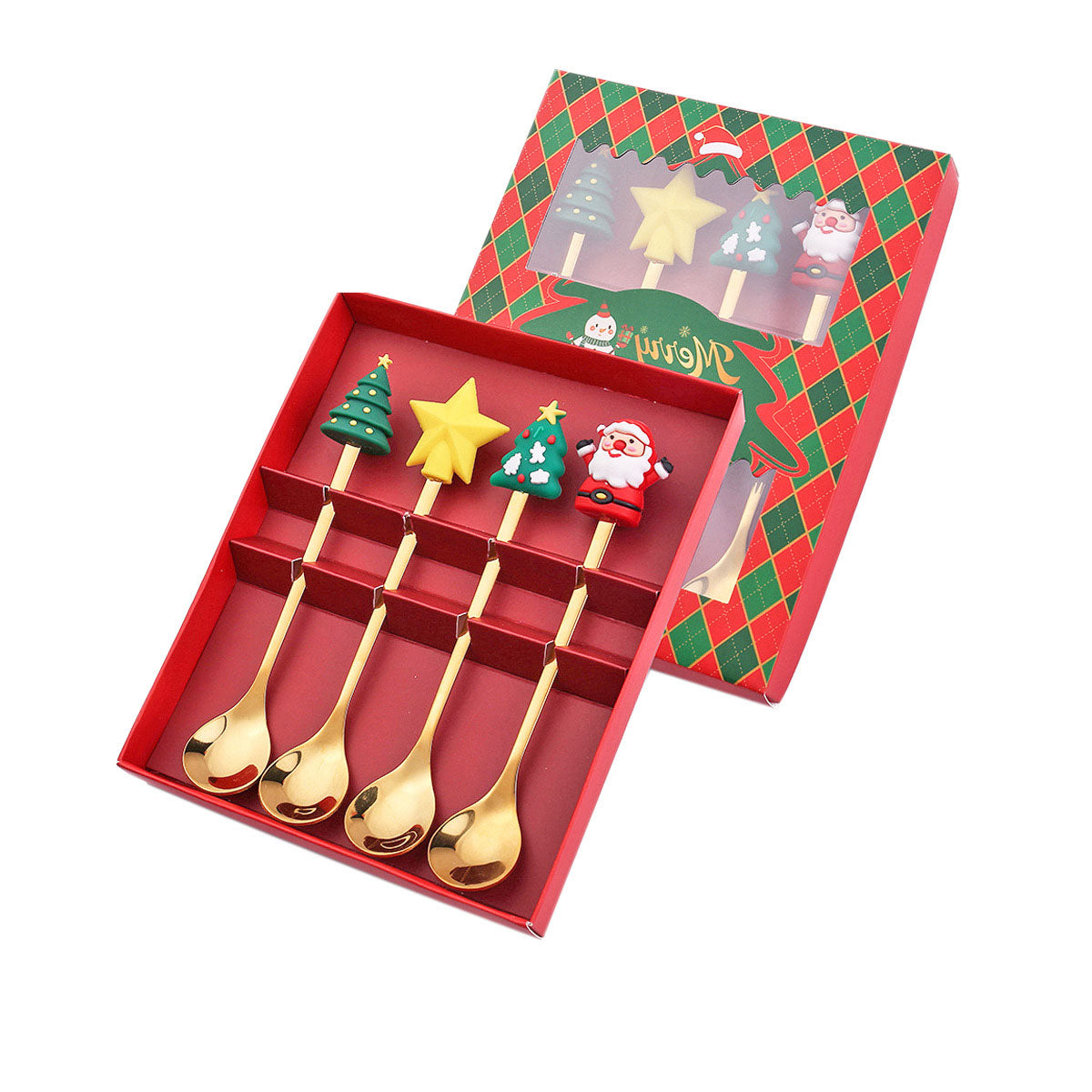 Christmas gift tableware stainless steel coffee spoon dessert spoon fork set - V.I.P Digital Presence