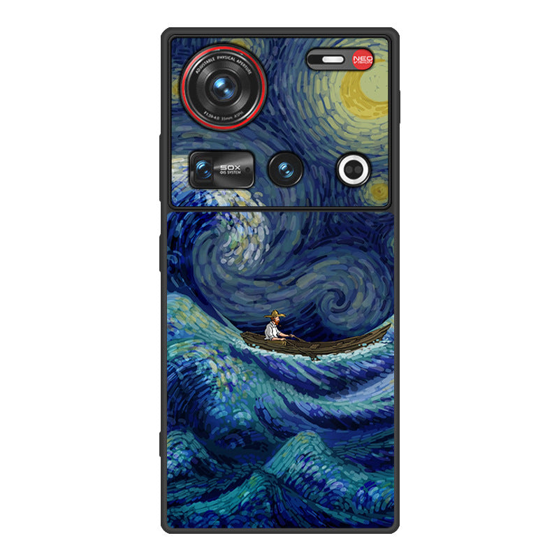 Nubia Z70Sultra Phone Case Leather Business Anti-drop Protective Cover Classic Starry Sky - V.I.P Digital Presence
