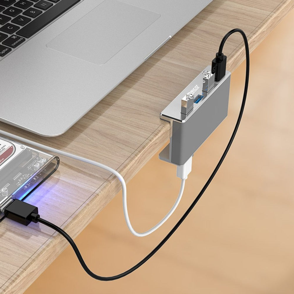 USB Hub USB 3.0 HUB Charging Hub Professional Clip Design Aluminum Alloy 4 Ports Portable Size Travel Station - V.I.P Digital Presence
