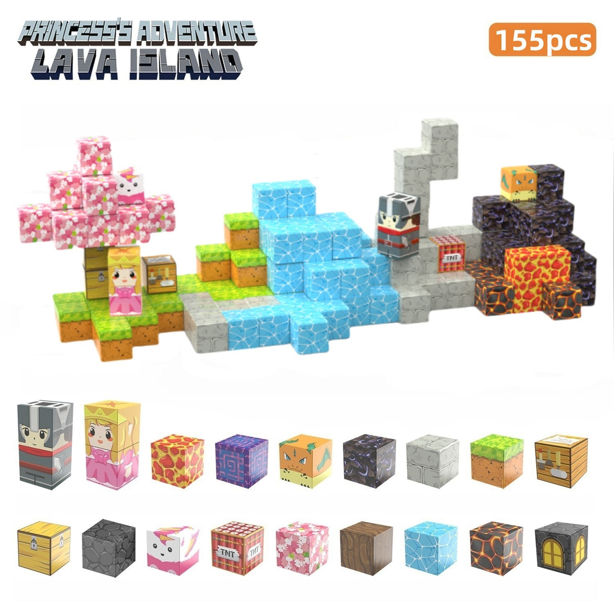 My Building World Magnetic Cube DIY Cherry Blossom Mountain Children's Educational Puzzle Assembly Toy Gift - V.I.P Digital Presence