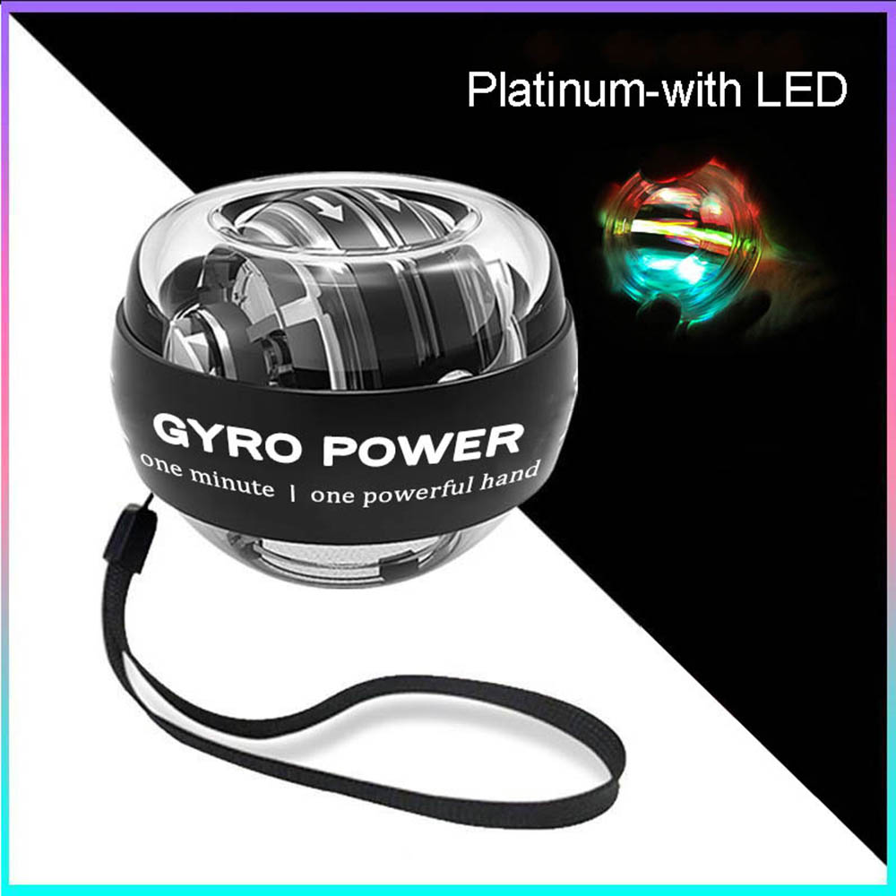 LED Wrist Power Hand Ball Self-starting Powerball With Counter Arm Hand Muscle Force Trainer Exercise Equipment Strengthener