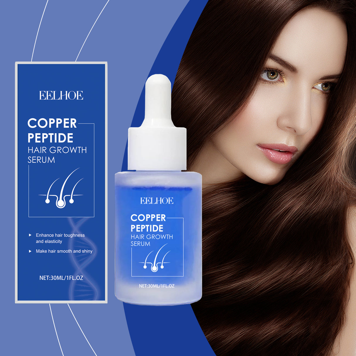 Blue Copper Peptide Hair Care Essence, Nourishes Frizzy Hair, Soft And Moisturizing Hair Care Essential Oil - V.I.P Digital Presence