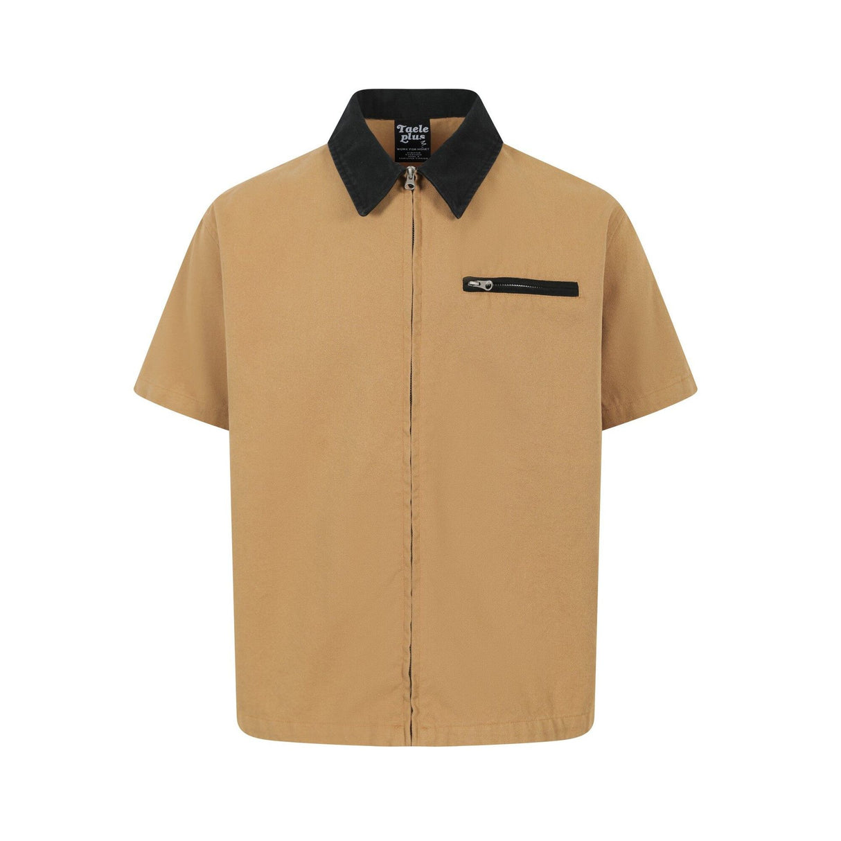 Men's contrasting collar casual short sleeved shirt - V.I.P Digital Presence