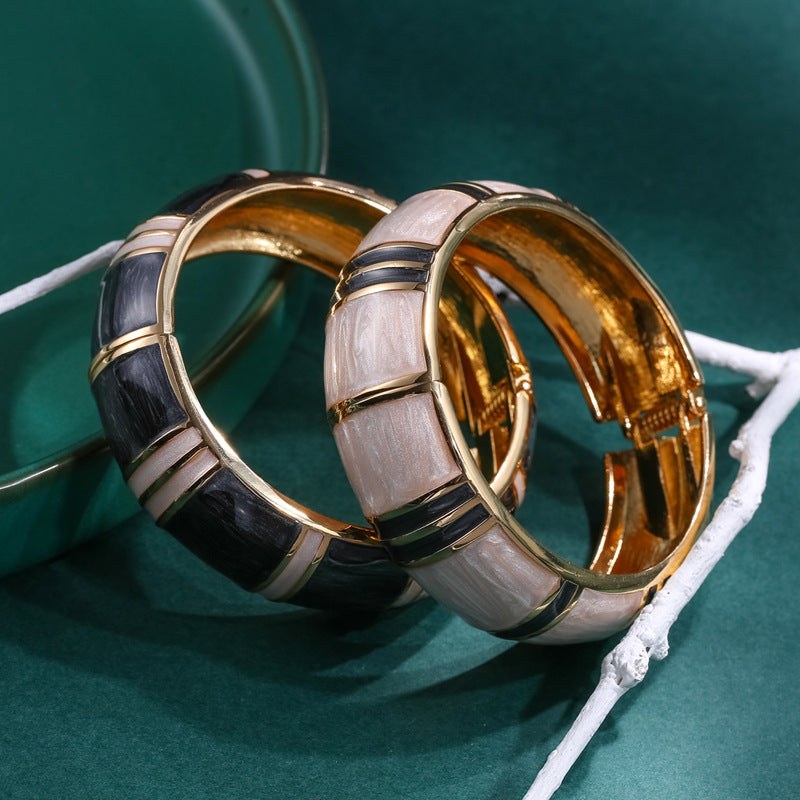 Bracelet Retro Fashion Drip Oil Double Color Simple Bamboo Knot Drum Spring - V.I.P Digital Presence