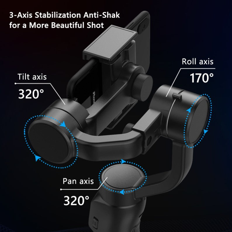 F8 mobile phone camera stabilizer handheld three-axis anti shake platform Tiktok live broadcast tripod short video camera stabilizer - V.I.P Digital Presence