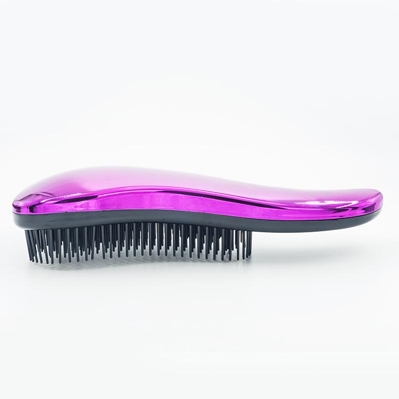 1pc Make Up Magic Anti-static Hair Brush Handle Tangle Detangling Comb Shower Electroplate Massage Comb Salon Hair Styling Tool - V.I.P Digital Presence