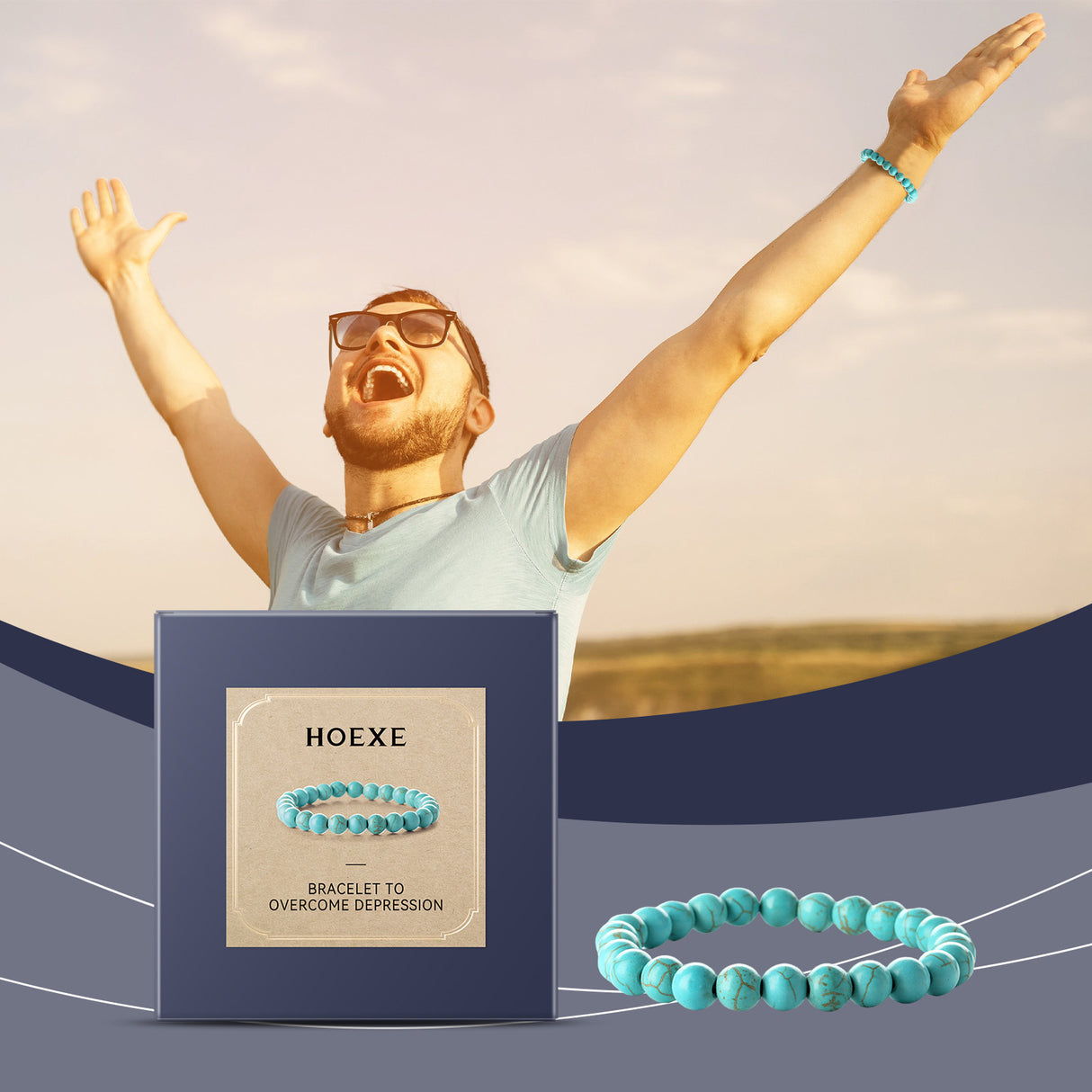 Blue Turquoise Bracelet, Simple And Elegant Personality With Stylish Accessories Hand Decoration Portable Bracelet - V.I.P Digital Presence