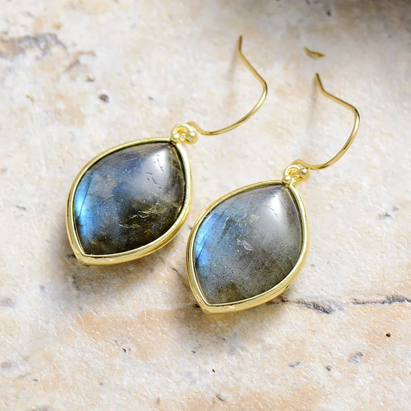 Copper Stone Teardrop Earrings - V.I.P Digital Presence