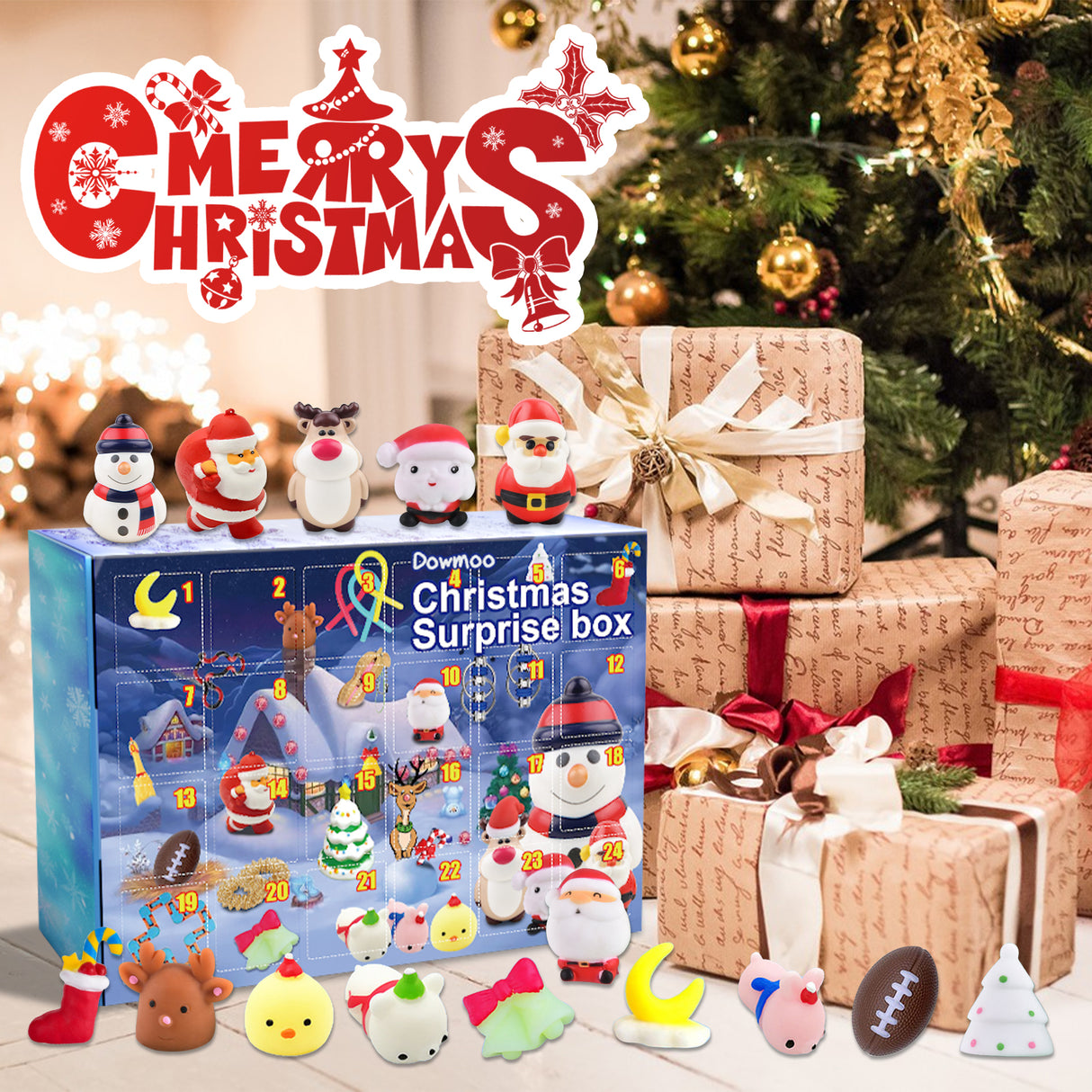 Christmas Surprise Blind Box, Christmas Relief Toys Celebration Atmosphere 24 Random Hidden Blind Box Gifts - V.I.P Digital Presence