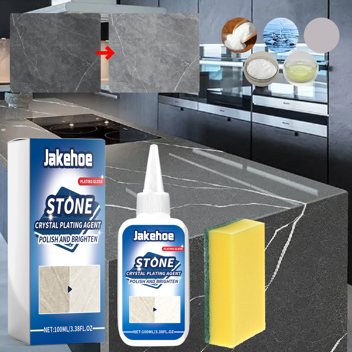 Stone Crystal Plating Agent, Kitchen Tile Marble Surface Rejuvenation Repair Brightening Maintenance Cleaning Agent - V.I.P Digital Presence
