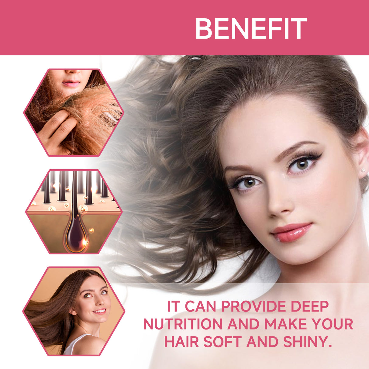 Hair Care Essential Oil Nourishes Frizzy Tail, Smooth Hair, Light Fragrance, Refreshing, Non-Sticky And Glossy Hair Care Essential Oil - V.I.P Digital Presence