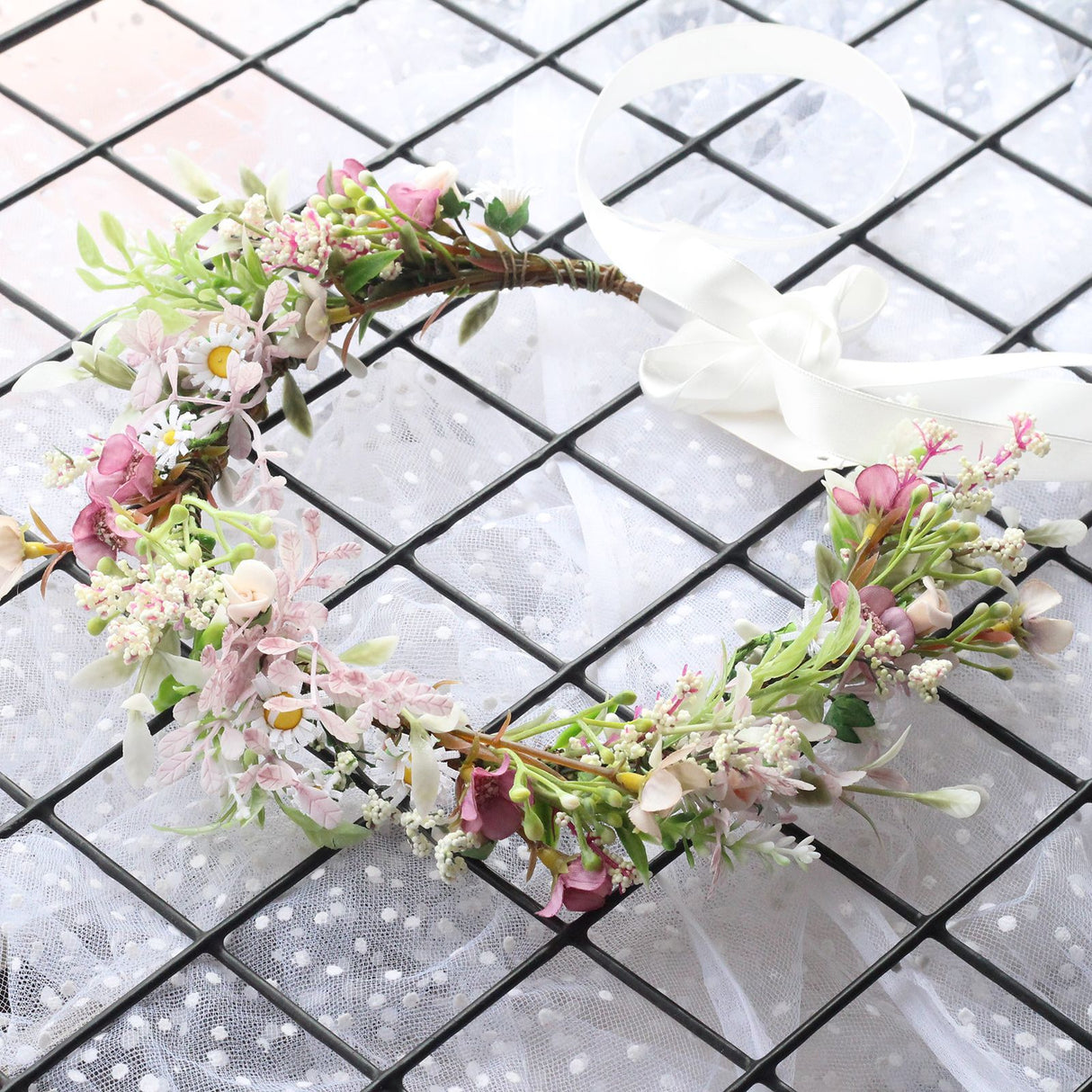 Bridal Flower Wreath Headpiece Original Simulation Starry Sky Water Grass Flower Crown Birthday Wedding Headflower Wreath - V.I.P Digital Presence