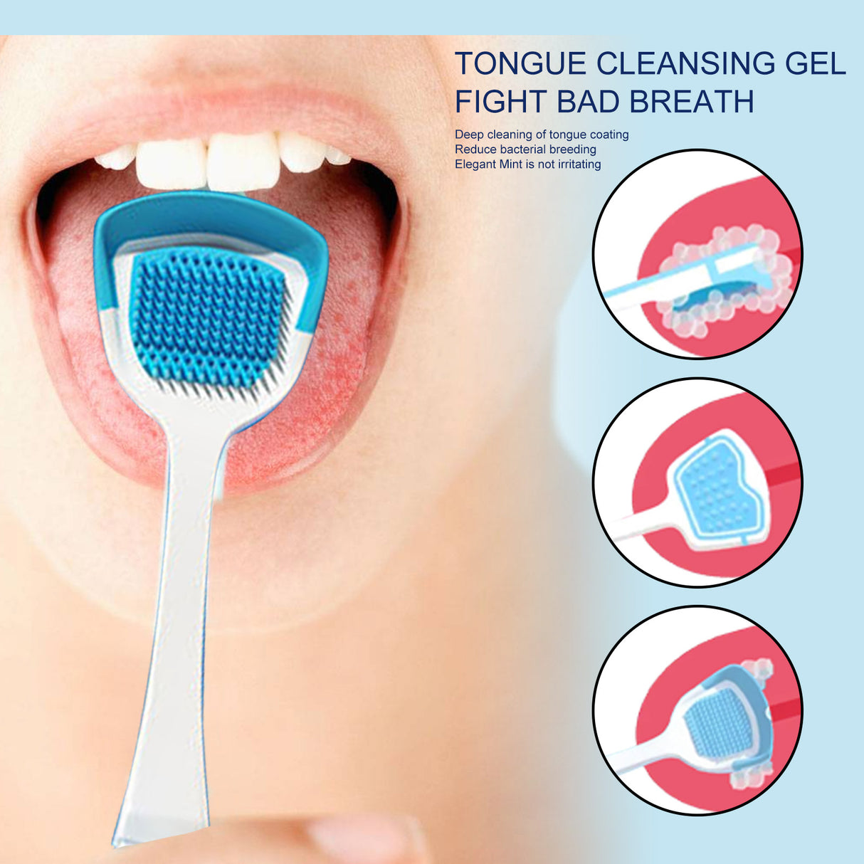 Tongue Coating Cleansing Gel, Tongue Coating Cleansing Oral Care Removes Bad Breath And Freshens Breath Gel With Brush - V.I.P Digital Presence