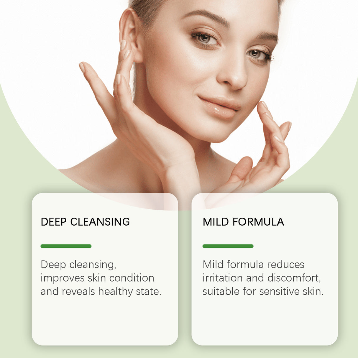 Green Tea Cleansing Gel Gloss Oil Control Clean Balance Skin Moisturizing Moisturizing Skincare Set