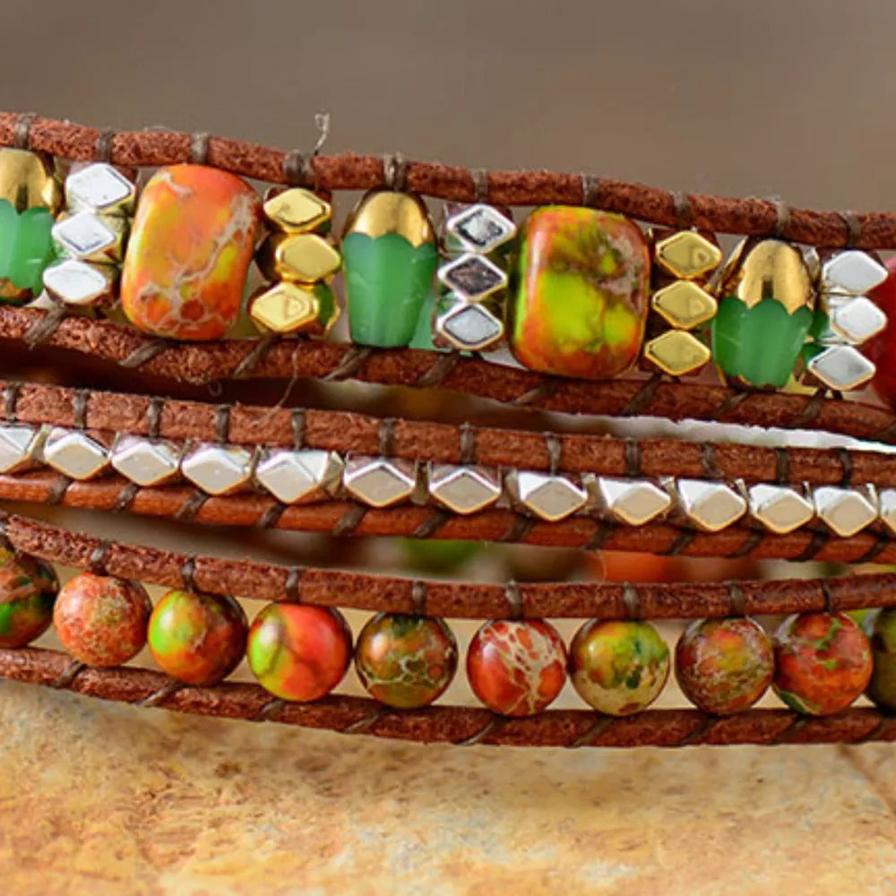 Natural Stone Woven Bracelet - V.I.P Digital Presence