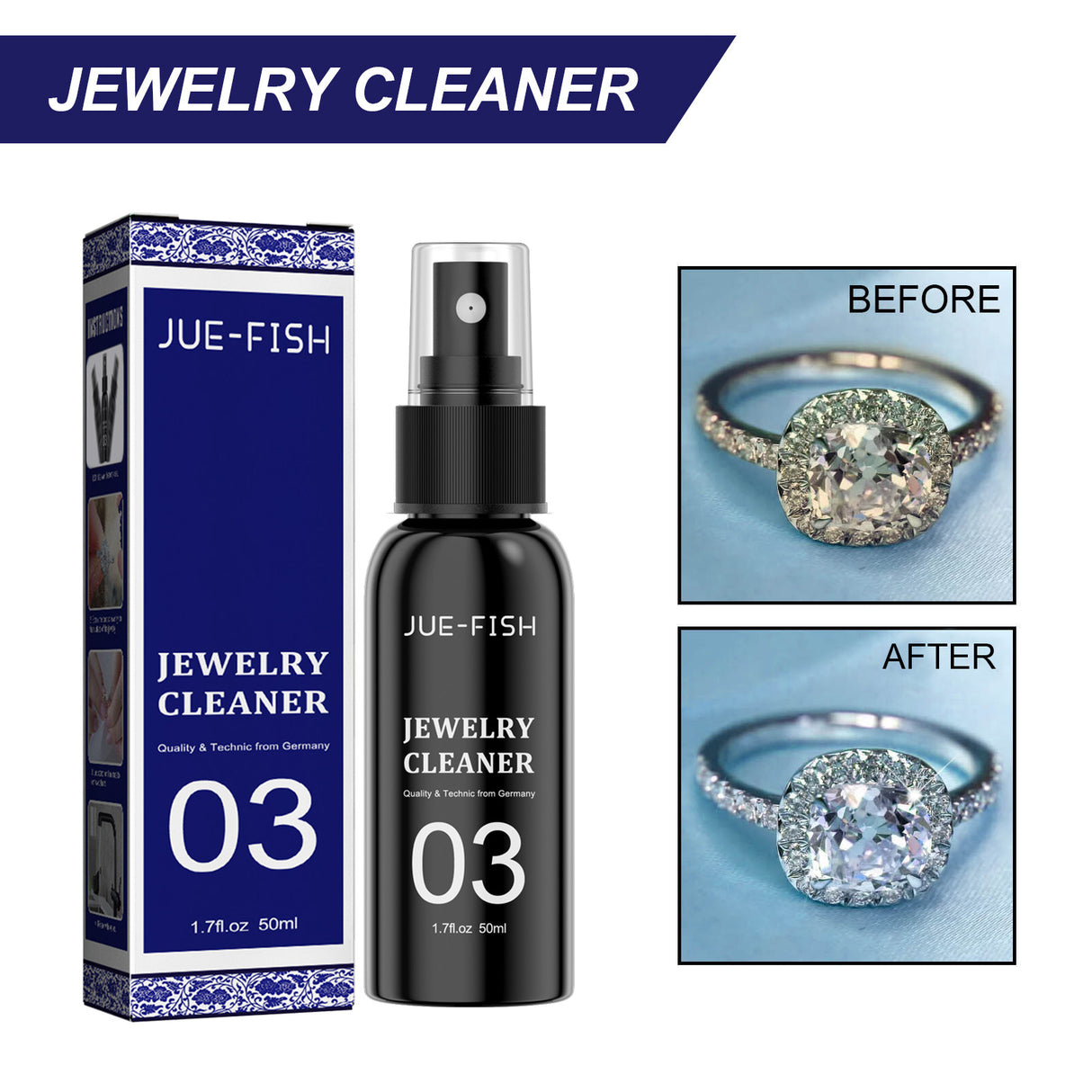 Jewelry Cleaner Clean Diamond Ring Necklace Gold Cleaner Rust Removal Ash Removal Cleaner - V.I.P Digital Presence