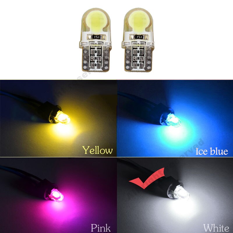 10Pcs Auto T10 Led Cold White 194 W5W LED 168 COB Silica Car Super Bright Turn Side License Plate Light Lamp Bulb DC 12V - V.I.P Digital Presence