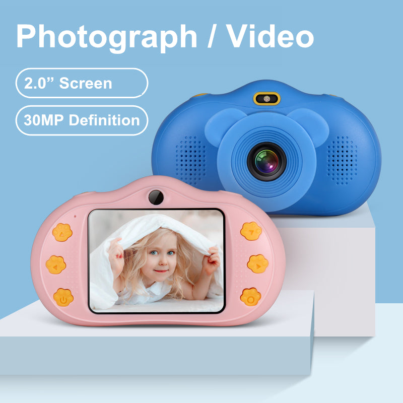 Cámara digital para niños con pantalla 2.0 y flash, juguete de regalo para niños, grabadora de vídeo