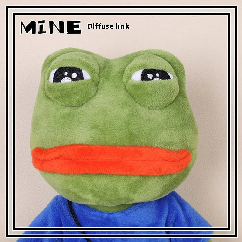 Original New Sad Frog Doll Plush Toy Juvenile Version Shoulder Bag Pepe Funny Green Frog Big Mouth Smiling Frog Boys Gifts - V.I.P Digital Presence
